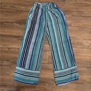 Band of Gypsies Teal and Blue Striped Pants